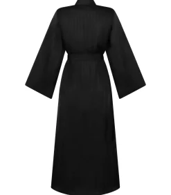 Hunkemöller Satijnen kimono met krijtstreep black Sale