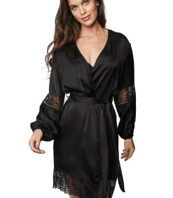 SELMARK Satijnen negligé AGATHA black Sale