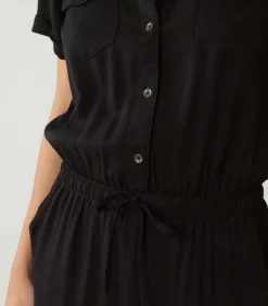 Deeluxe SAVANE - Damesjumpsuit met korte mouwen black Best