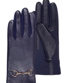 ISOTONER Schapenleren handschoenen voor dames Navy navyBlue