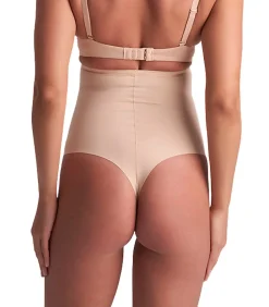 Bye Bra Sculpting ultra hoge taille string beige Hot
