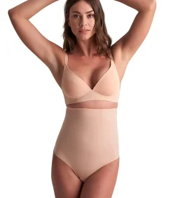 Bye Bra Sculpting ultra hoge taille string beige Hot
