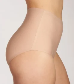 Ten Cate Secrets High Waist slip Katoen - 32047 - Hoge naadloze taille slip - Onderbroek biologisch katoen beige Best