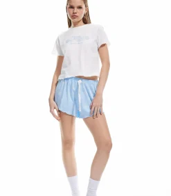 Koton Set Korte Pijama van Katoen met Schelpenprint blue Clearance