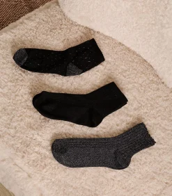 La Fée Maraboutée Set van 3 paar sokken black Clearance