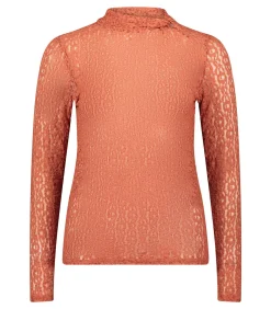 Cartoon Shirt – lange mouw terracotta Sale