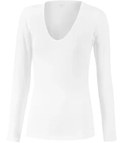 Impetus innovation Woman Shirt met V-hals en lange mouwen met innovatieve temperatuurregeling white Hot