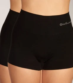 Bamboo basics short 2 pack seamless knitted light control boxershort black Outlet