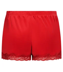 Hunkemöller Short Velours Kant red New