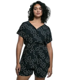 Urban Classics Shorts jumpsuit met viscose riem voor vrouwen GT black Best