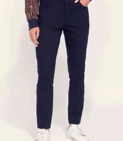 La Fiancée Sigarettenbroek katoen DANA blue