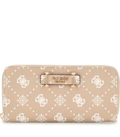 GUESS Silia Slg Large Zip Around beige Best