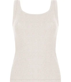 Hunkemöller Singlet Tanktop van zachte katoen beige Outlet