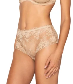 LUNA Slipe broek met hoge taille VENUS beige Online