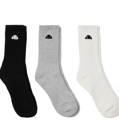 Ellesse Sokken ALACRE Crew Socks Set van 3 black/white/gray Outlet