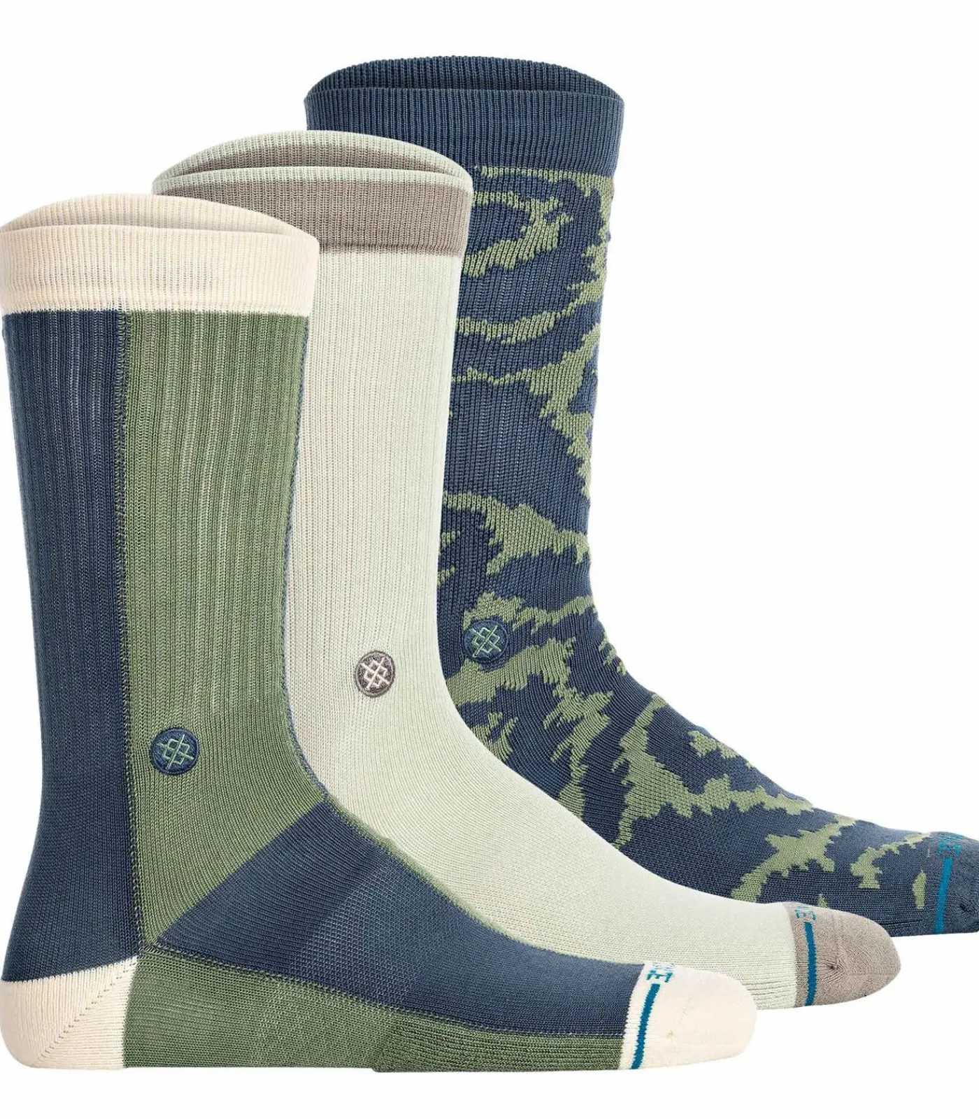 Stance Sokken All Terrain Crew Set van 3 green/blue Best
