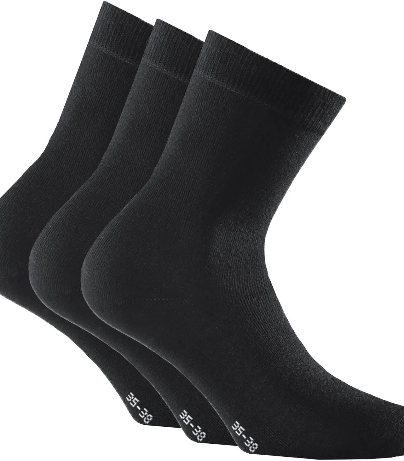 Rohner Basic Sokken Basic Soft Touch Set van 3 black Clearance