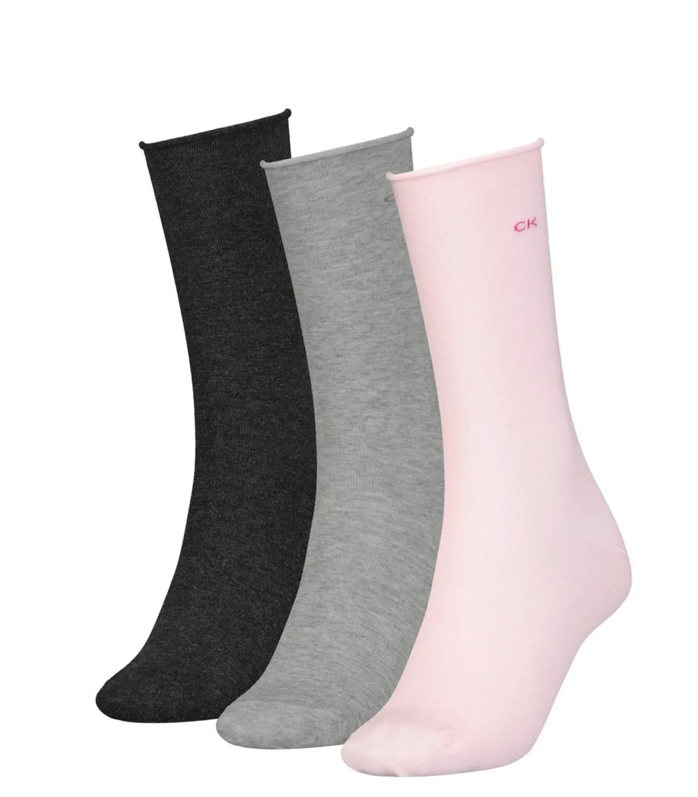 Calvin Klein Sokken CK WOMEN SOCK 3P ROLL TOP Set van 3 pink/gray Best