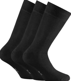 Rohner Basic Sokken Cotton 3er Pack Set van 3 black Best