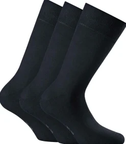 Rohner Basic Sokken cotton II 3-er Pack Set van 3 navyBlue New