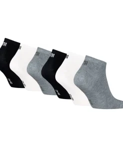 PUMA Sokken Sneaker Plain ECOM 6P Set van 6 black/white/gray Outlet