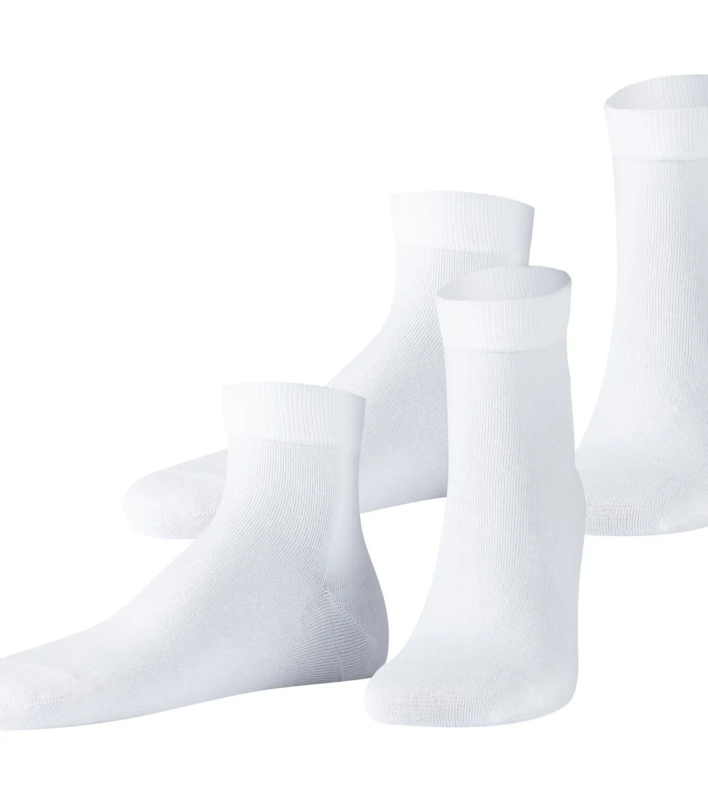 JOOP! Sokken Unisex premium essential organic cotton Quarter 2p Set van 2 white Outlet