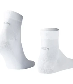 JOOP! Sokken Unisex premium essential organic cotton Quarter 2p Set van 2 white Outlet