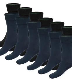 Bamboo basics Sokken Verpakking van 12 black/blue New