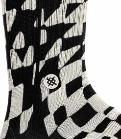 Stance Sokken Wave Check Crew Set van 1 black Clearance