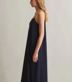 Marc O’Polo DENIM Spaghettiband jurk uitlopend darkBlue Clearance
