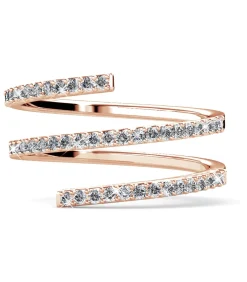MYC-Paris Spiraalring - Oostenrijks Kristal roseGold/white New