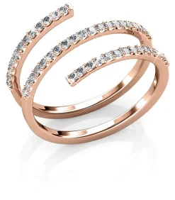 MYC-Paris Spiraalring - Oostenrijks Kristal roseGold/white New