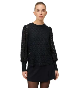 Zero Spitzenbluse black Outlet