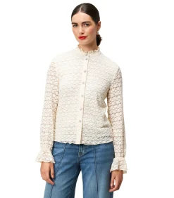 Zero Spitzenbluse ivory