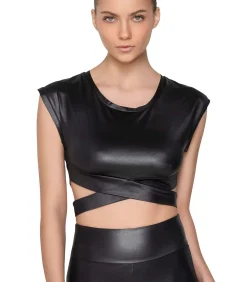 LUNA Sport T-shirt met slipe mouwen FLEXFIT black Clearance