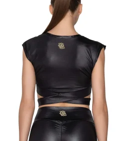 LUNA Sport T-shirt met slipe mouwen FLEXFIT black Clearance