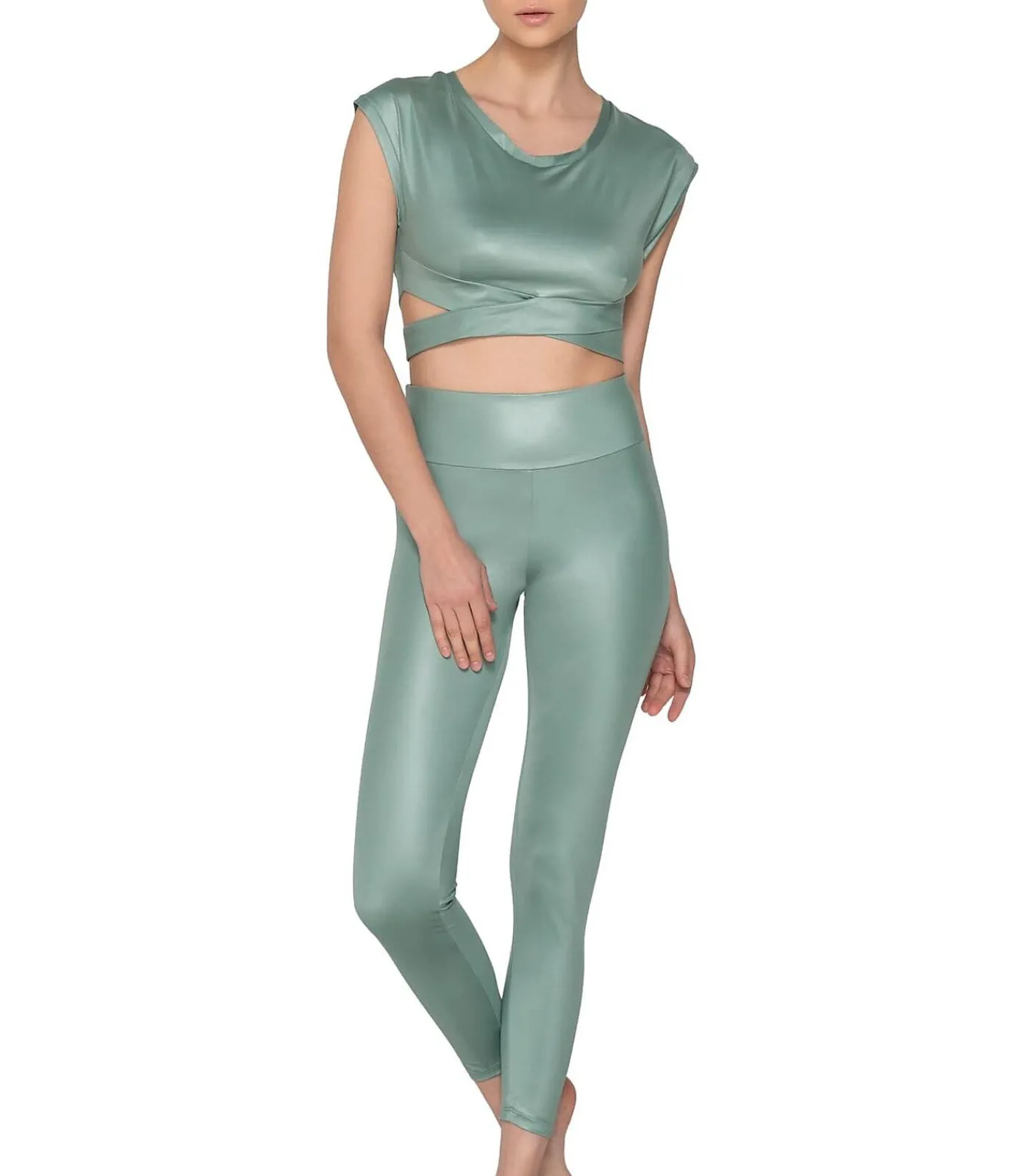 LUNA Sport T-shirt met slipe mouwen FLEXFIT green Clearance