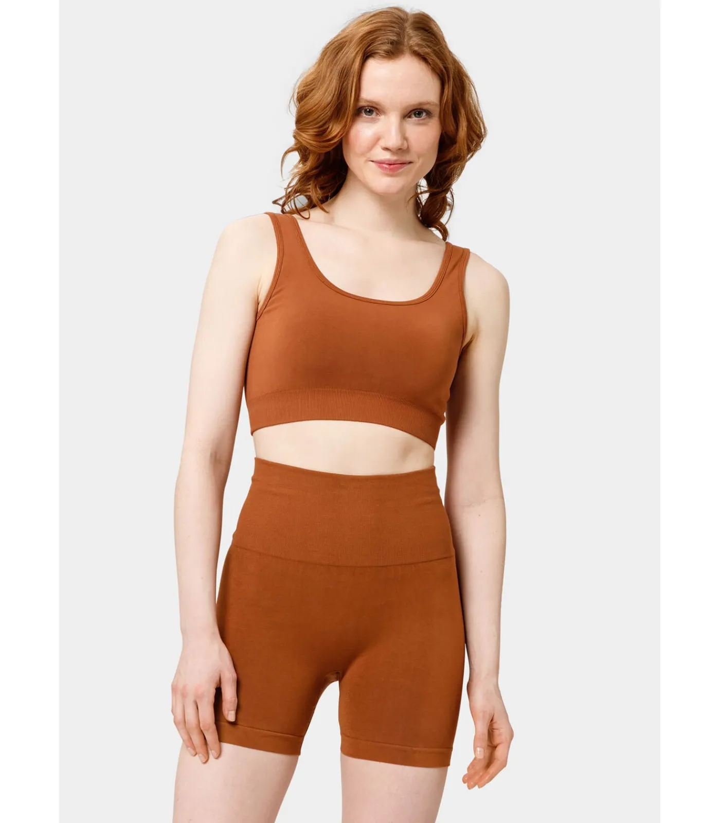 Les Lunes Sportbustier “SYNC Bra Seamless Removeble Pads” lightBrown Hot