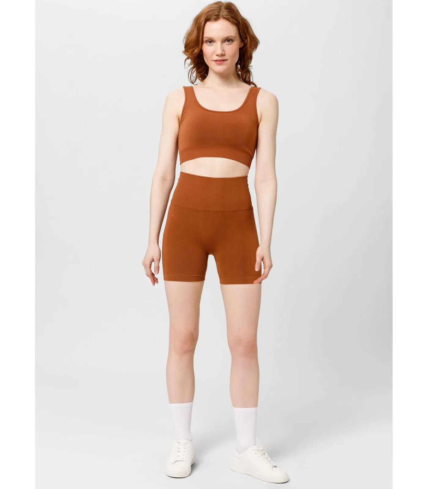 Les Lunes Sportbustier “SYNC Bra Seamless Removeble Pads” lightBrown Hot