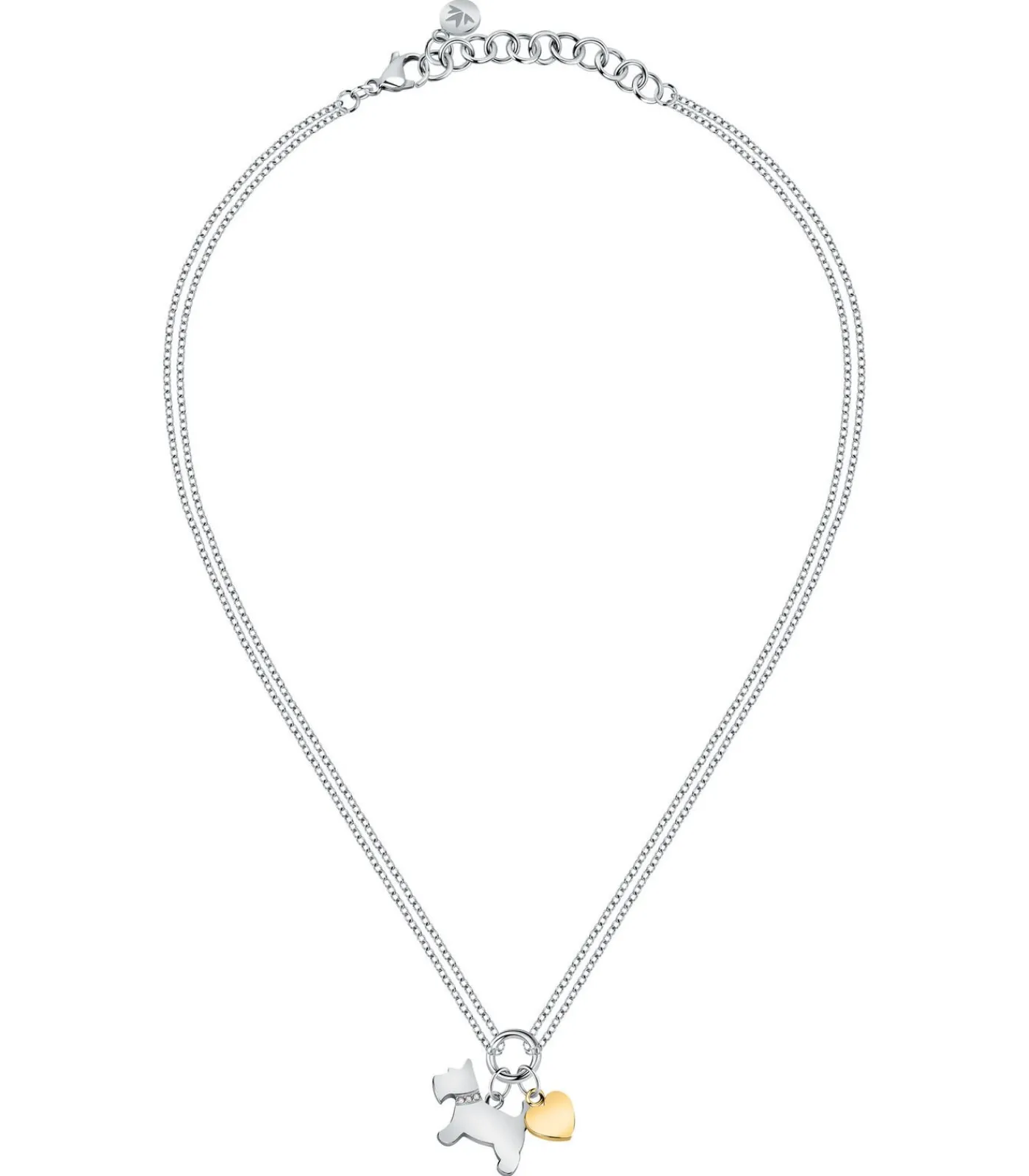 Morellato Stalen ketting, MASCOTTE-kristallen white New