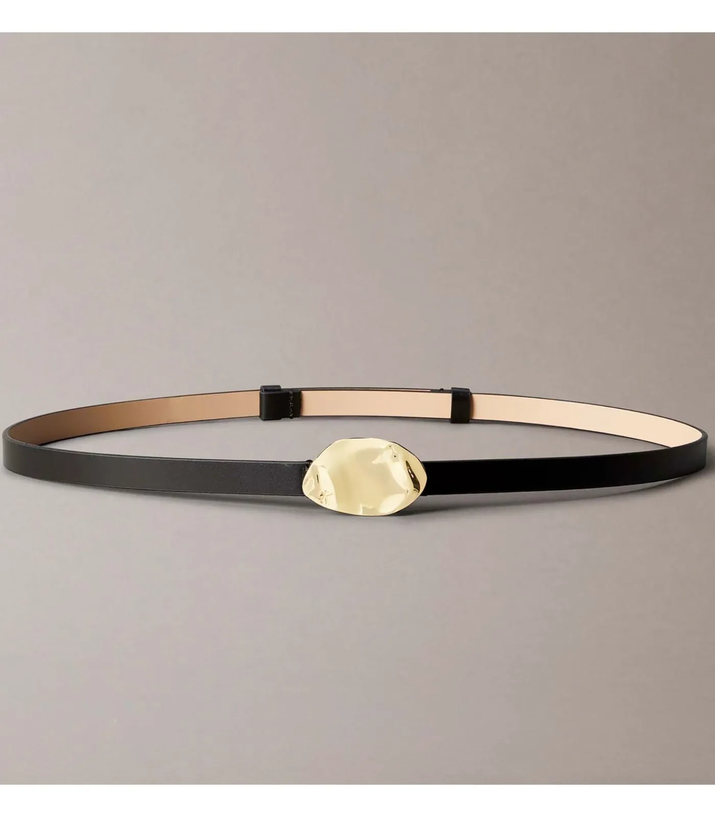 Calvin Klein Stone Lock Slouchy Belt 15Mm black