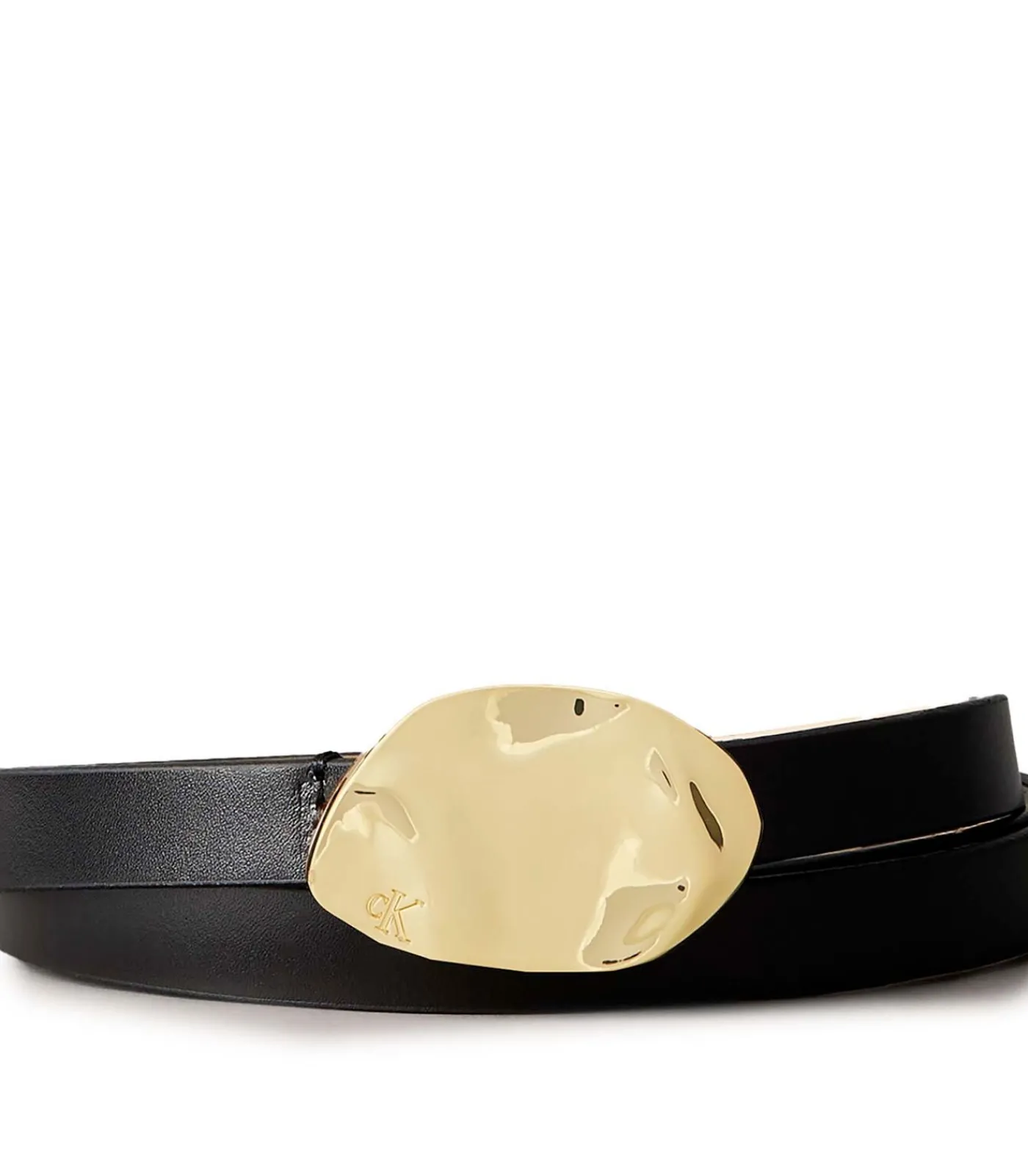Calvin Klein Stone Lock Slouchy Belt 15Mm black