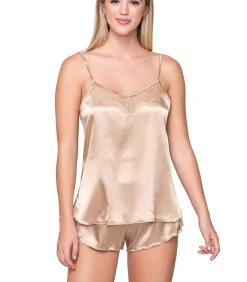 LUNA Strapless hemdje Prestige Satin beige New