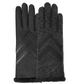 ISOTONER Stretch dameshandschoenen Bedrukt grijs/zwart taupe Clearance
