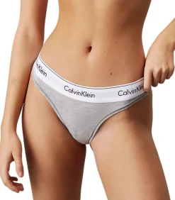 Calvin Klein string icon cotton modal grey heather gray Sale