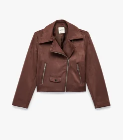Koton Suède Crop Jasje Lang Bruin brown
