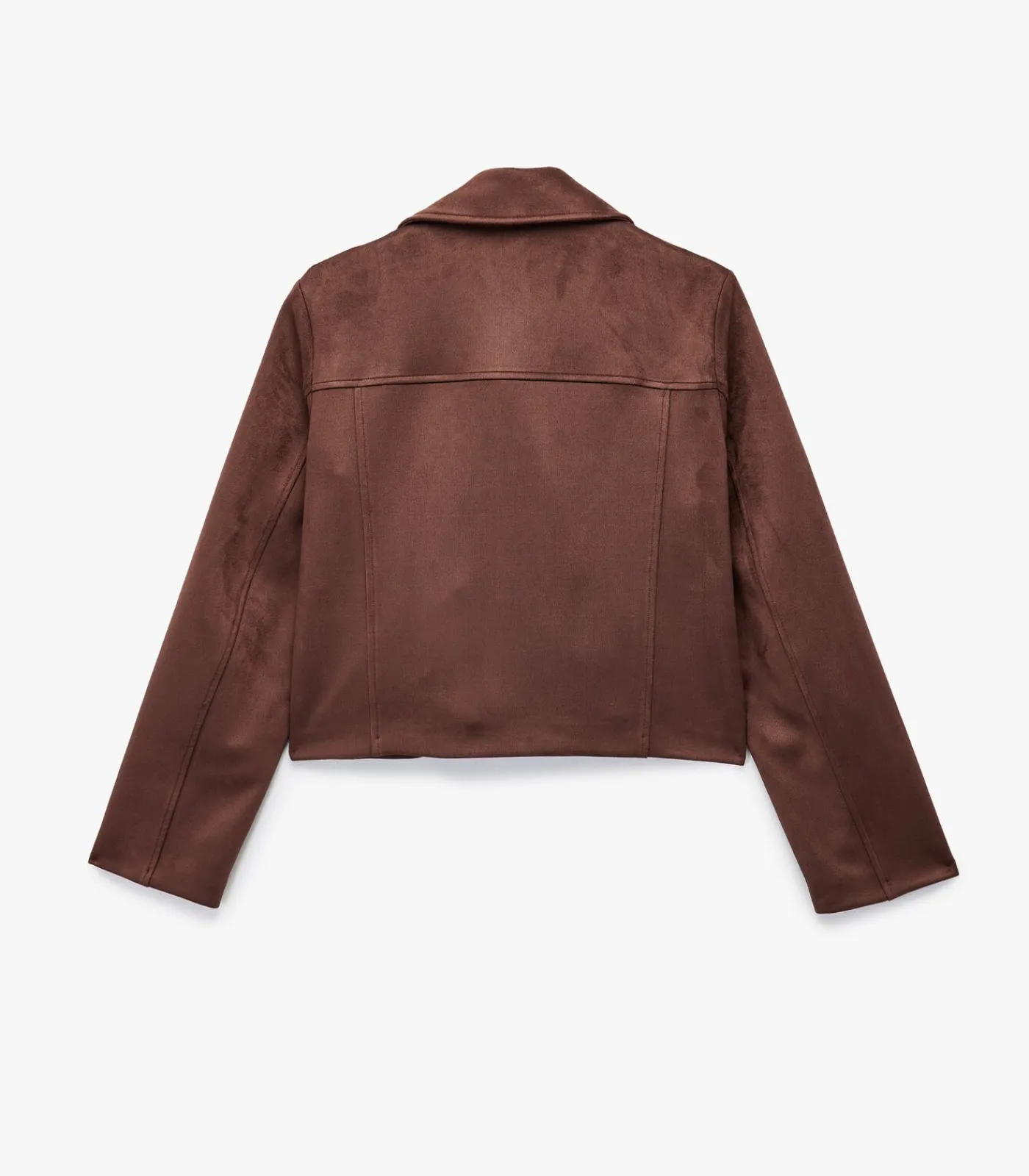 Koton Suède Crop Jasje Lang Bruin brown
