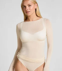 Hunkemöller super soft Boothals shirt met Cashmere white