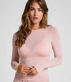 Hunkemöller super soft Boothals shirt met Cashmere pink Hot
