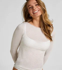 Hunkemöller super soft Boothals shirt met Cashmere gray Clearance